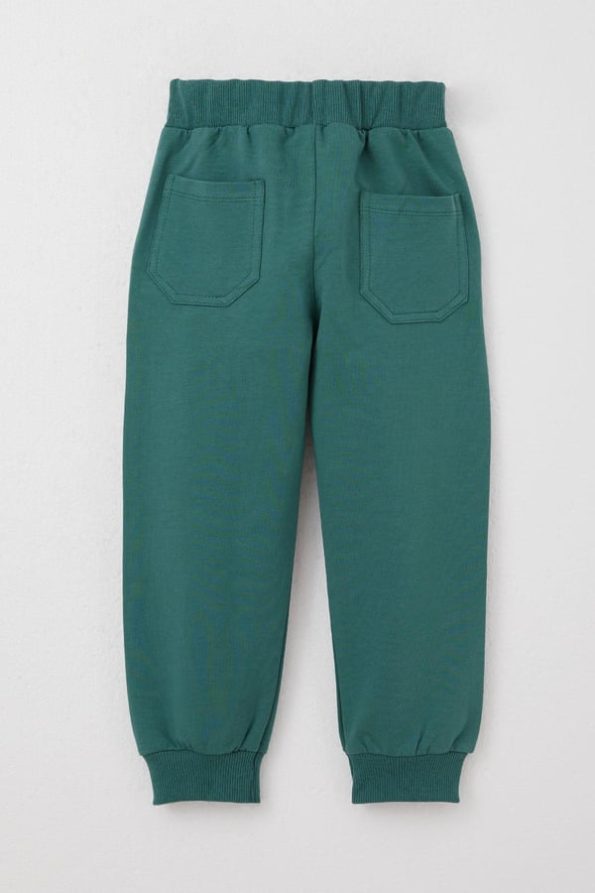 Boys' Pocketed Tracksuit Bottoms in Petrol Green (3 Years)