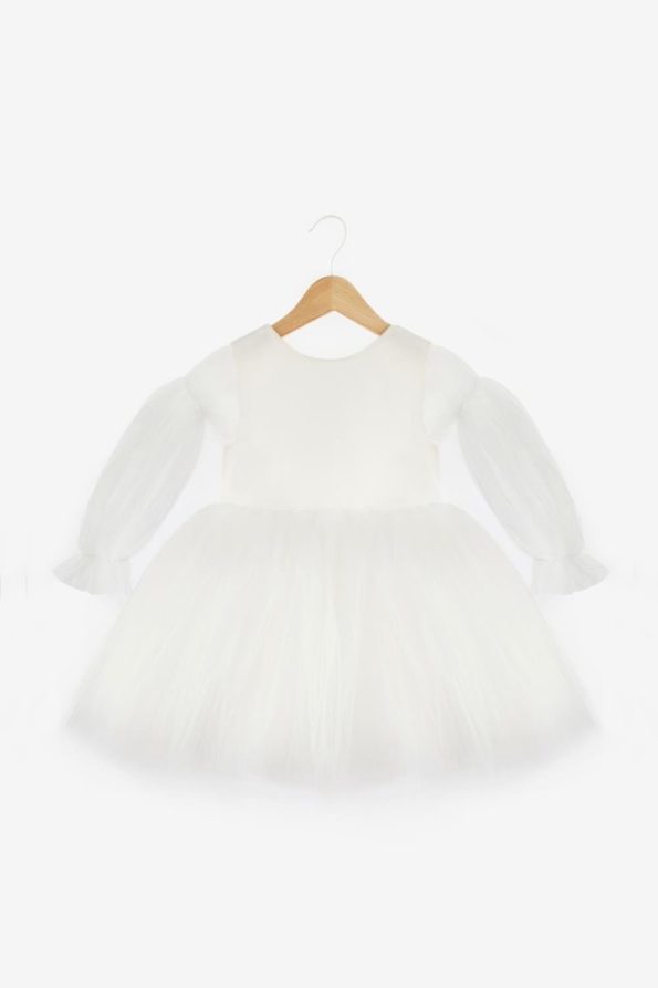 Ivory Butterfly Wing Girl's Dress - Kate
