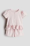 2 Piece Blouse and Shorts Set