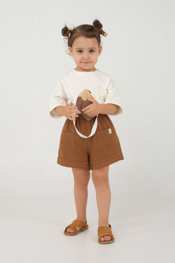 Ruffled Chocolate Shorts