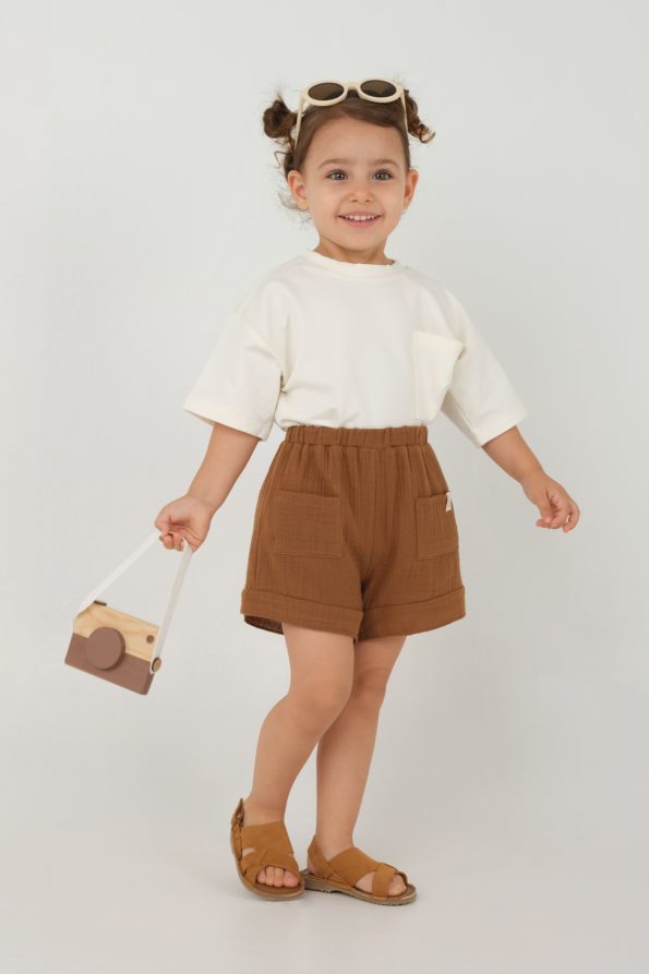 Ruffled Chocolate Shorts