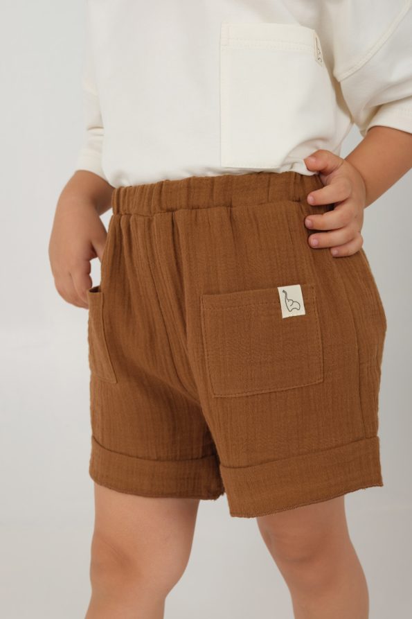 Ruffled Chocolate Shorts