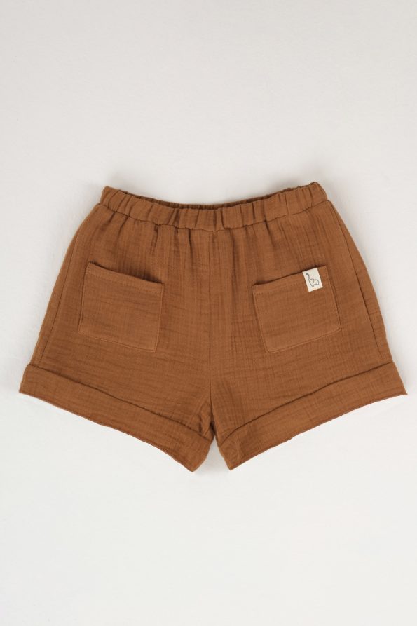 Ruffled Chocolate Shorts