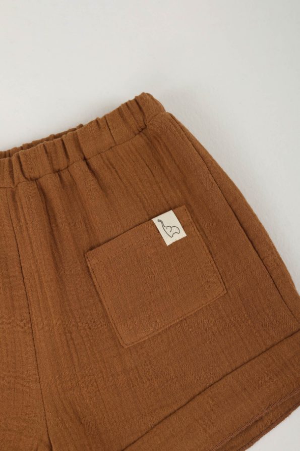 Ruffled Chocolate Shorts