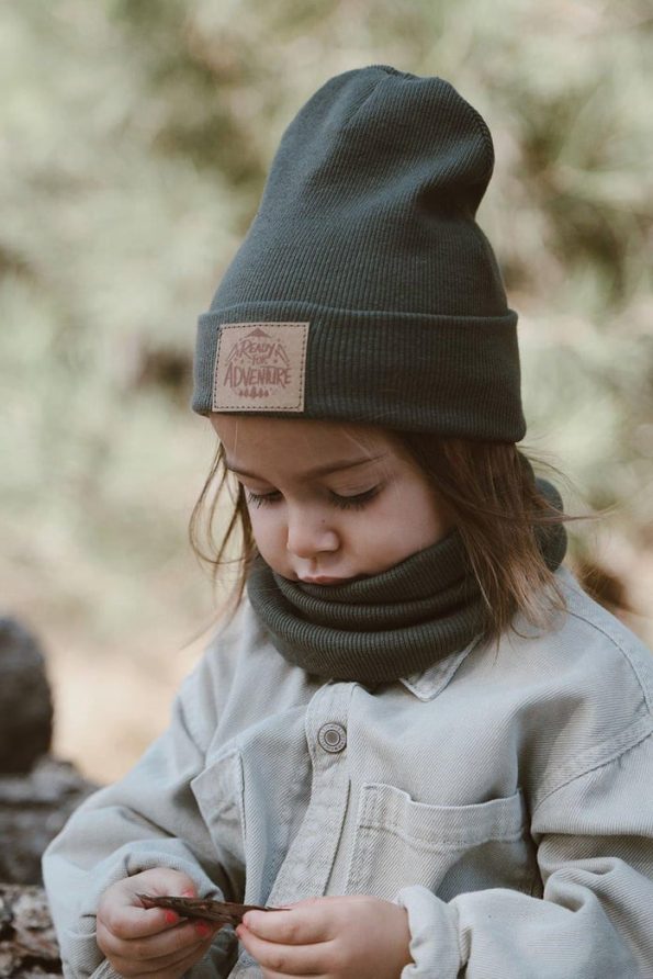 Haki Beanie & Neckwarmer Set
