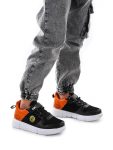 KIKO Black Velcro Mesh Boys' Sports Shoes