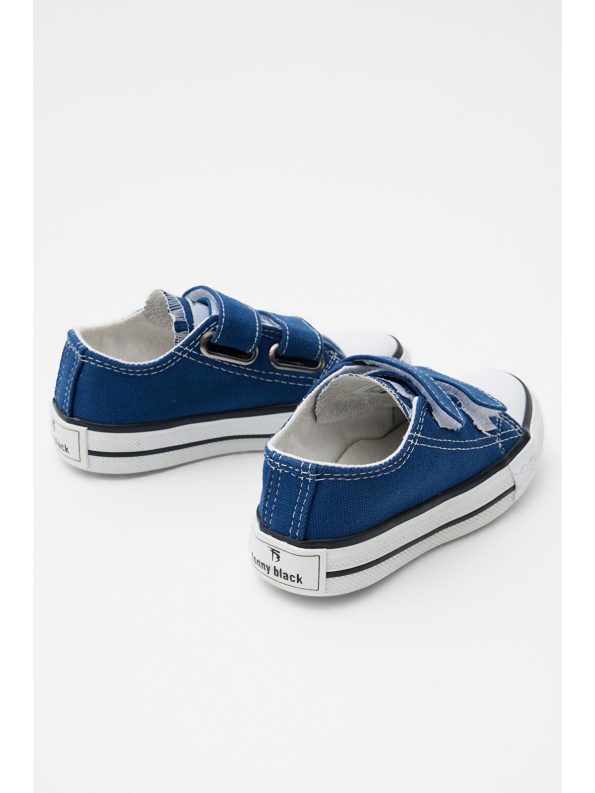 TONNY BLACK Unisex Kids Blue Jean Velcro Sneakers