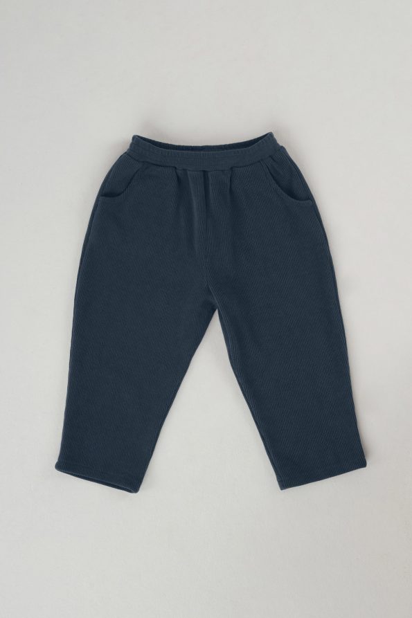 Velvet Pants Dark Denim Blue