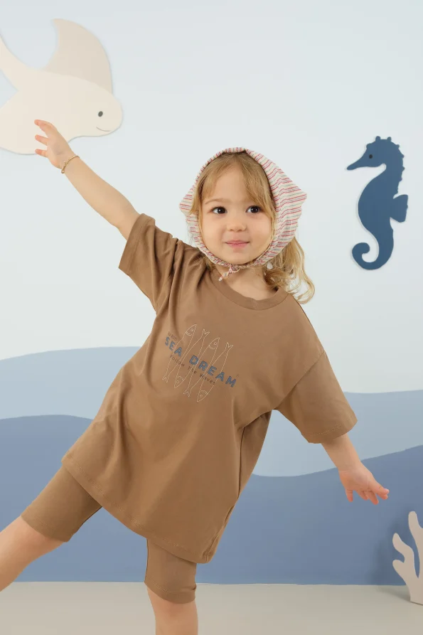 Basic Set with Short Leggings Latte