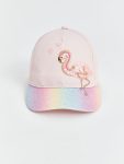 LCW Accessories Pink Flamingo Patterned Girls' Cap