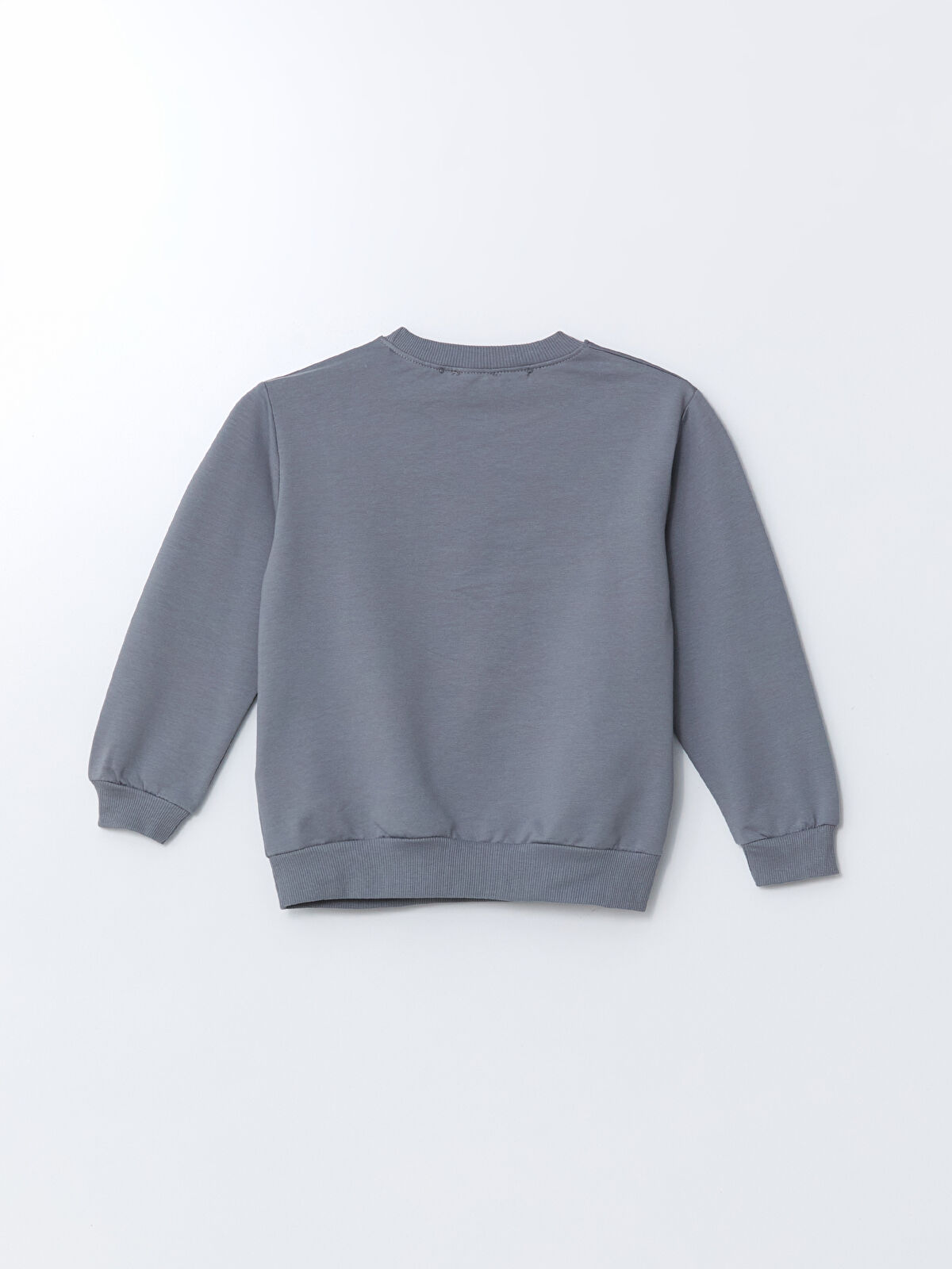 l_20242-w4lf83z1-hde_a1.jpg LCW Kids Anthracite Print Crew Neck Sweatshirt for Baby Boys