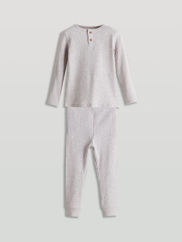 LCW Baby Beige Bicycle Neck Boy's Pajama Set
