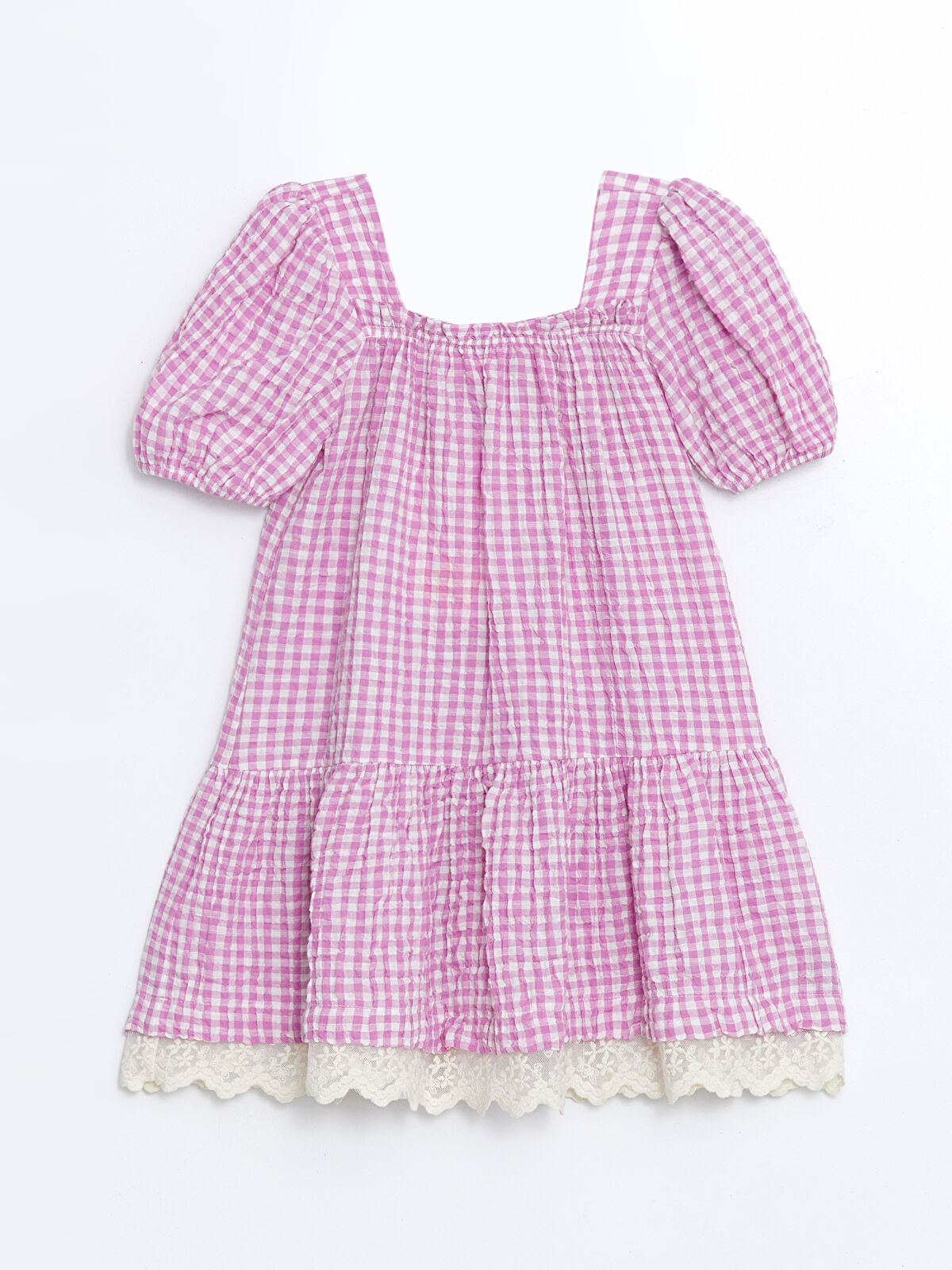 l_20251-s5dq14z1-lnv_a.jpg LCW Kids Pink Checkered Dress with Lace Details