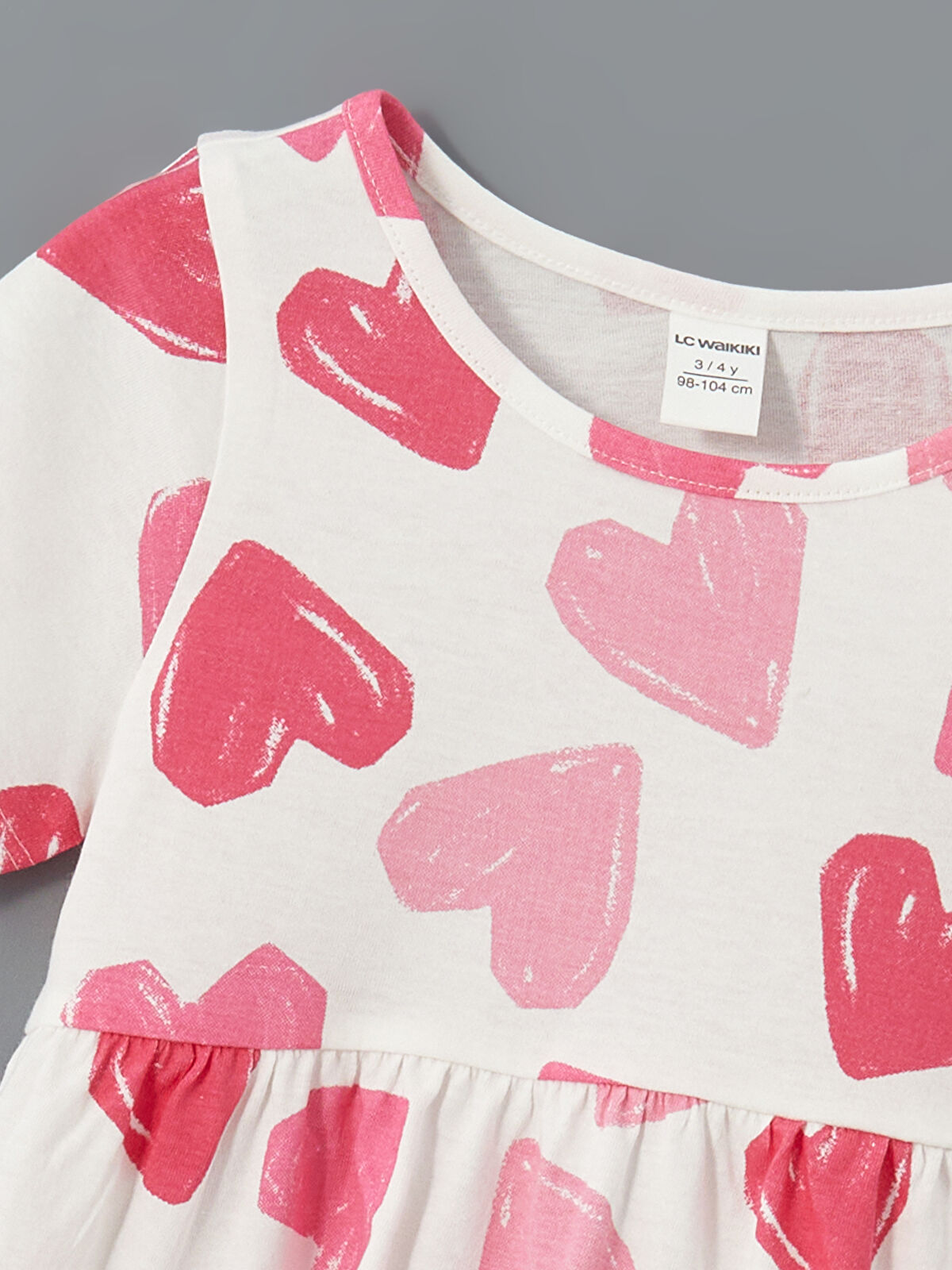 l_20251-s5dr20z1-lra_a1.jpg LCW Kids Cream Printed Crew Neck Dress for Girls