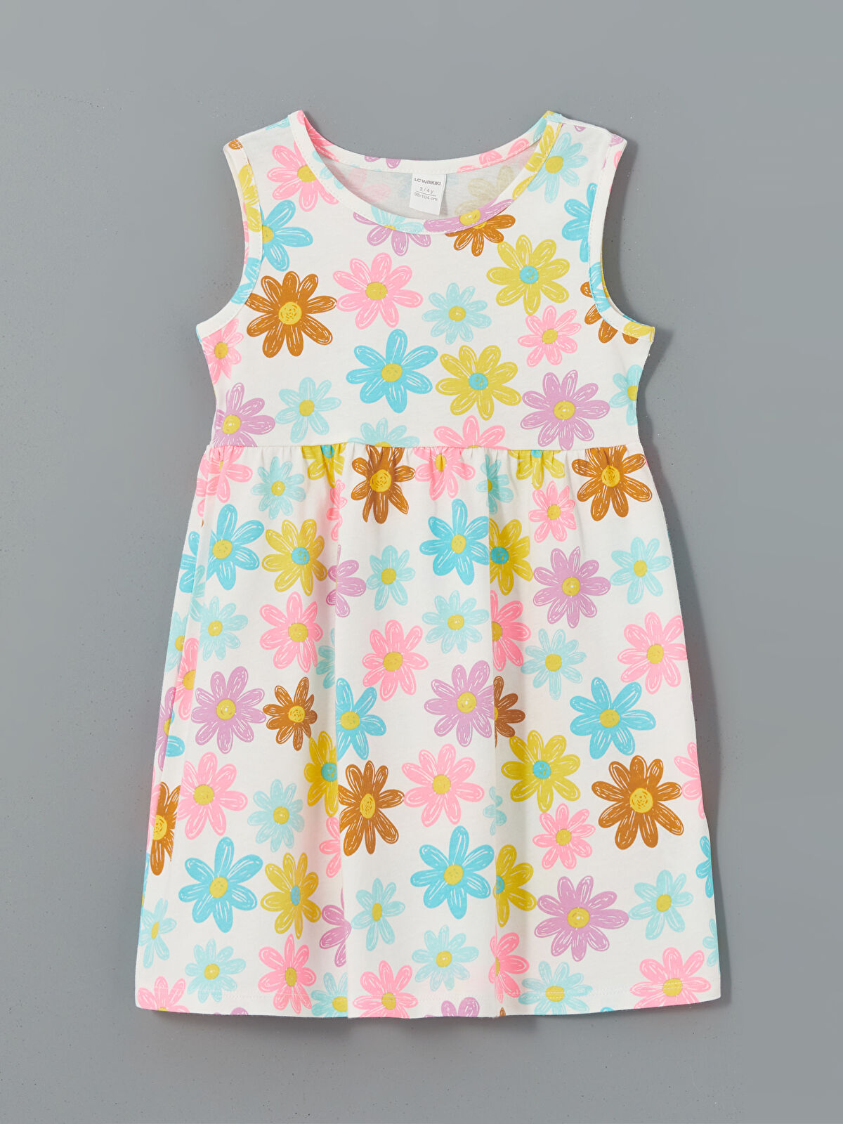 l_20251-s5dr21z1-lra_a.jpg LCW Kids Cream Printed Crew Neck Dress