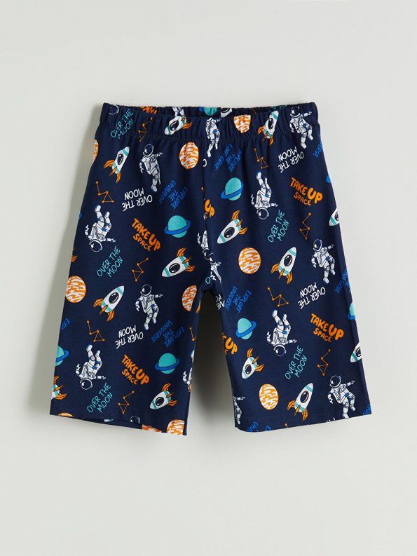 LCW Kids Turquoise Printed Boys' Pajama Set