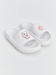 LCW STEPS White Cat Printed Girls' Slippers