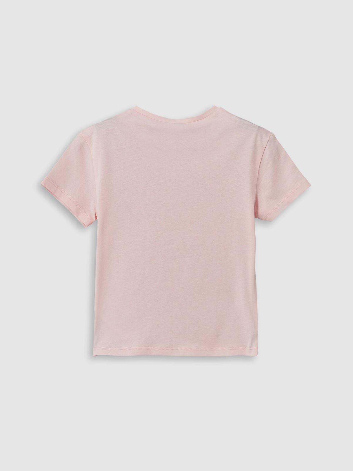 l_20251-s5ik21z1-g0g_a3.jpg LCW Kids Pink Crew Neck Printed Girls T-Shirt Set