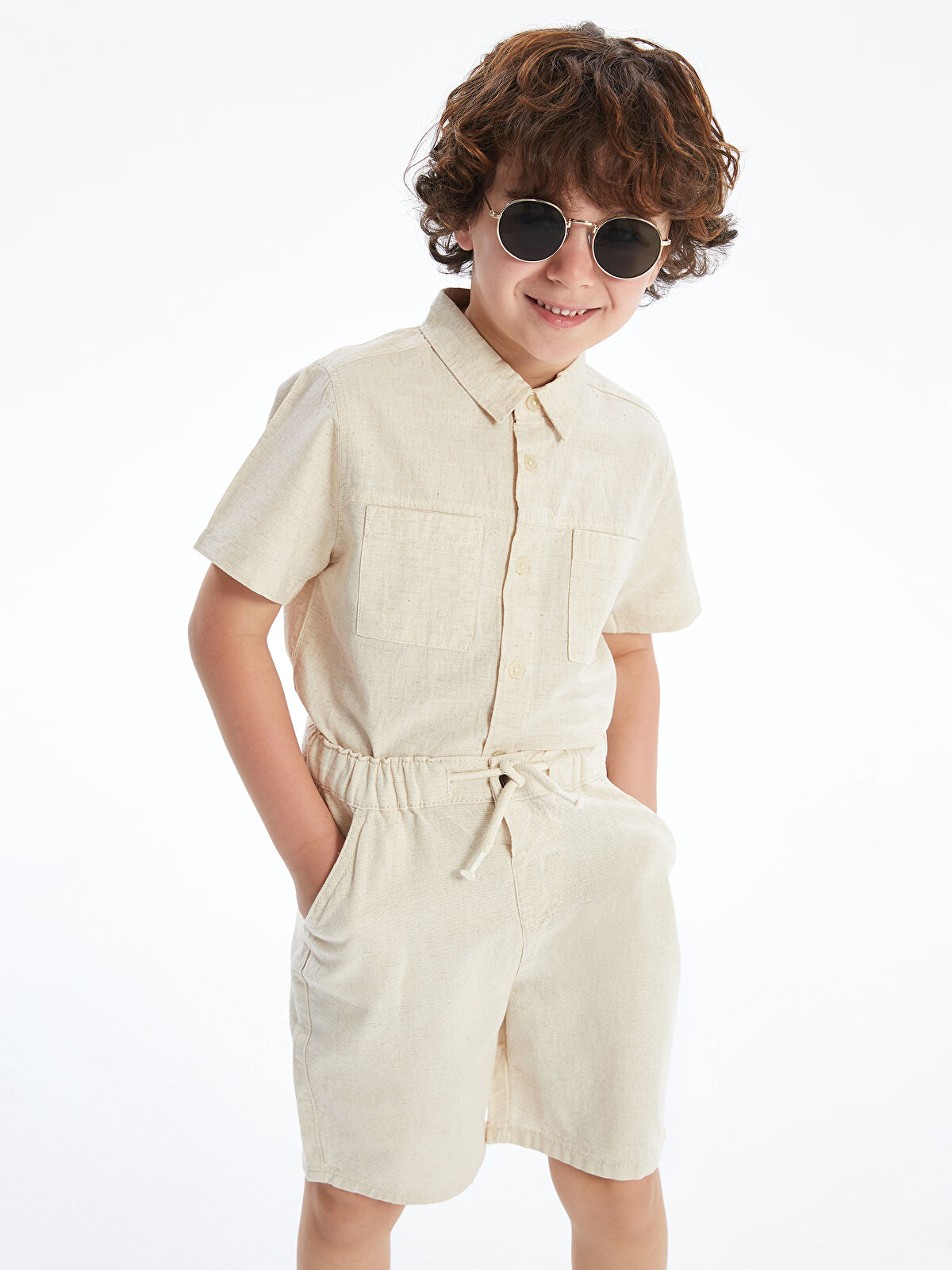 l_20251-s5in17z1-v9h-98-16_5.jpg LCW Kids Ecru Regular Fit Boys' Linen Shirt