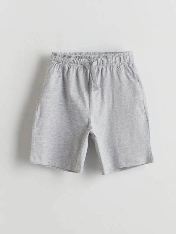 LCW Kids Dark Gray Elastic Waist Boys' Shorts - Set of 2