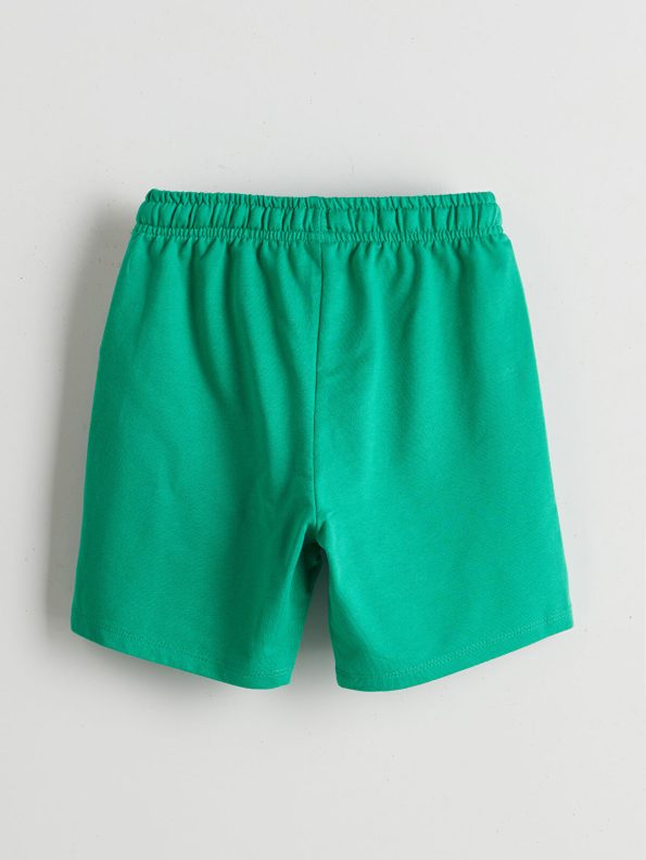 LCW Kids Beige Elastic Waist Boys' Shorts Set