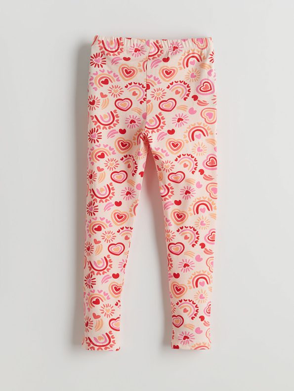 LCW ECO Coral Waistband Printed Girls' Leggings Set