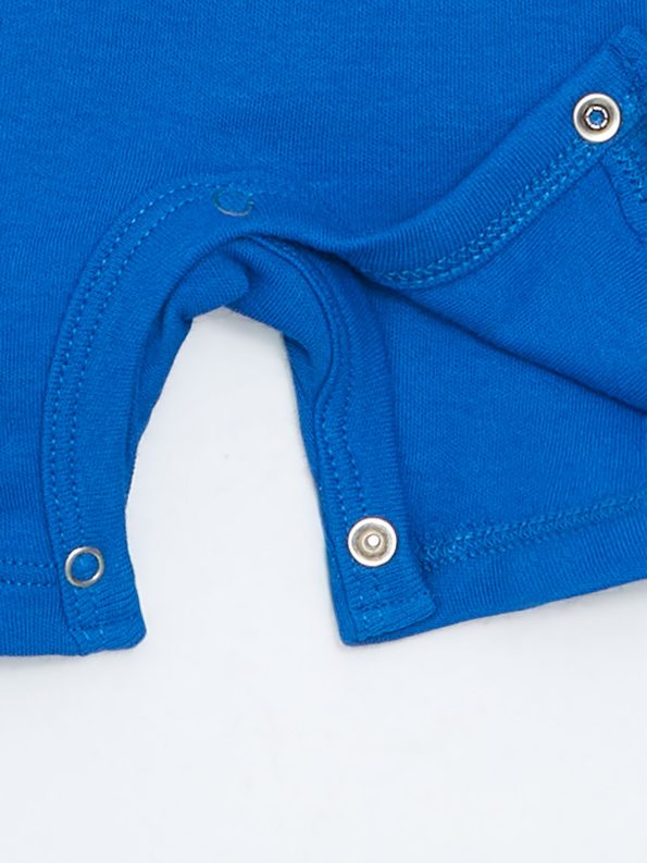 LCW ECO Blue Crew Neck Cotton Baby Boys' Romper