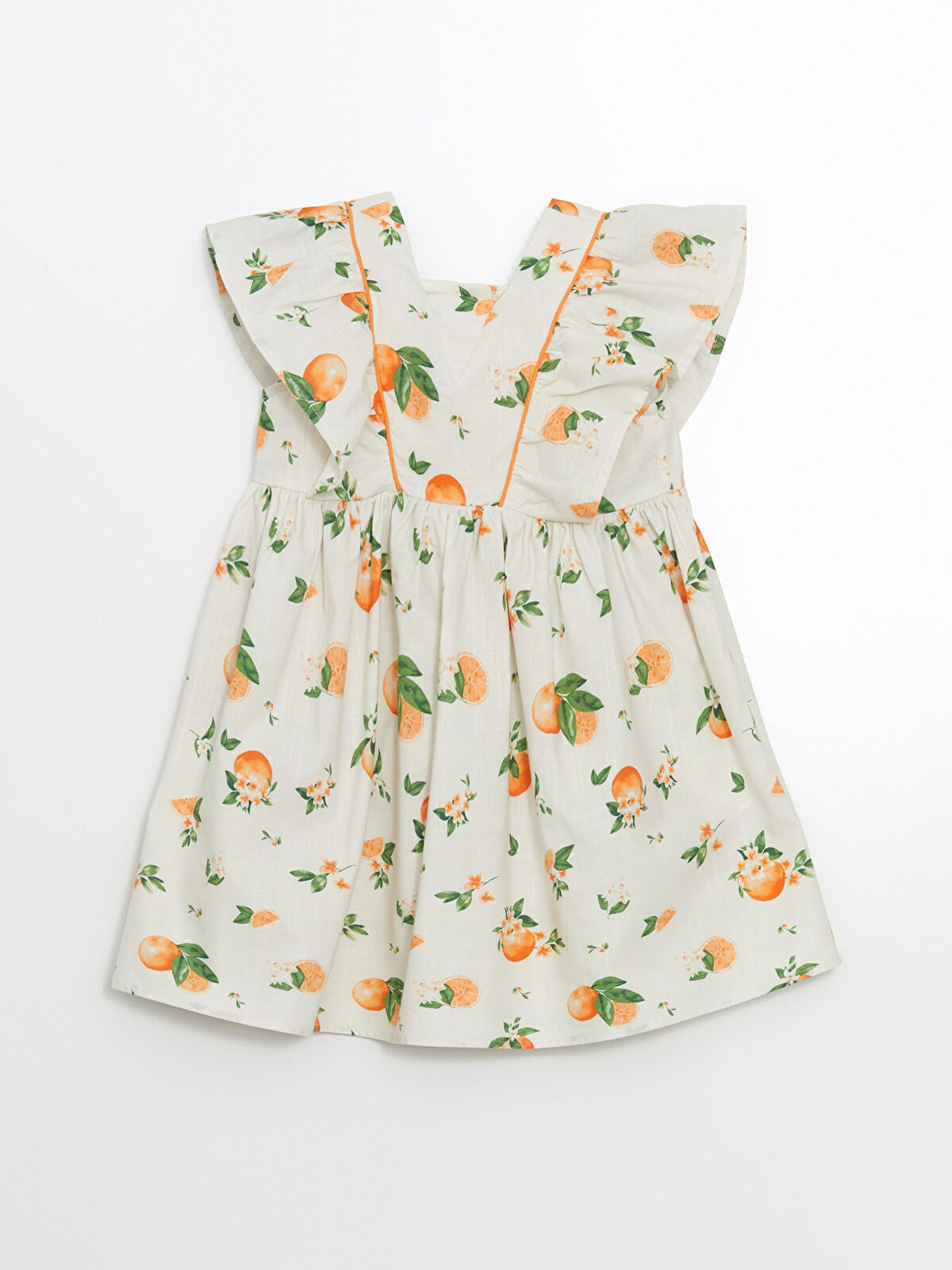 l_20251-s5k502z1-lra_a.jpg LCW Kids Ivory Square Neck Orange Print Dress