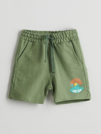 LCW ECO Green Elastic Waist Printed Boys' Shorts