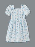 LCW Kids Ivory Floral Lace Dress for Girls