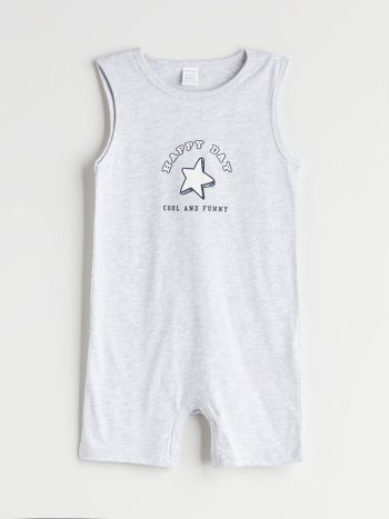 LCW Baby Blue Short-Sleeve Bodysuit Set for Boys