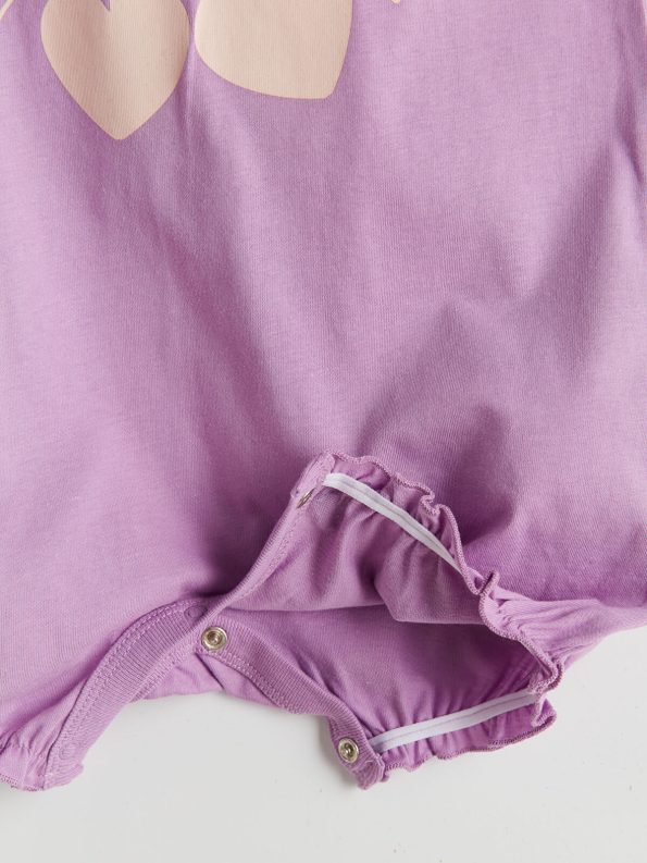 LCW ECO Lilac Printed Baby Girl Romper
