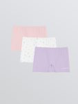 Printed Girls' Boxer Shorts Set of 3