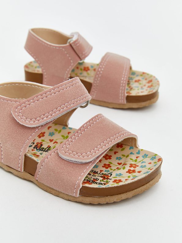 LCW STEPS Pink Velcro Baby Girl Sandals
