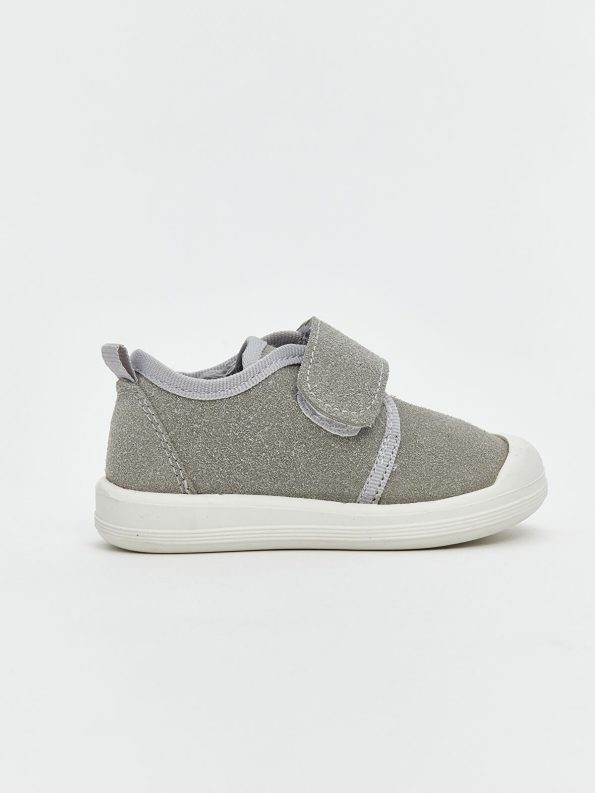 LCW STEPS Gray Velcro First Step Shoes for Baby Boys