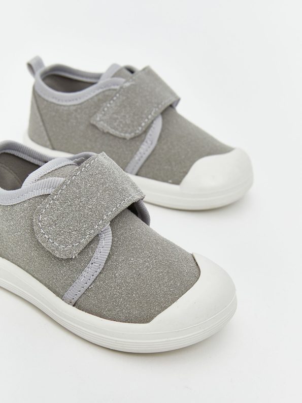 LCW STEPS Gray Velcro First Step Shoes for Baby Boys