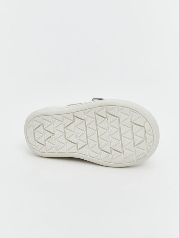 LCW STEPS Gray Velcro First Step Shoes for Baby Boys