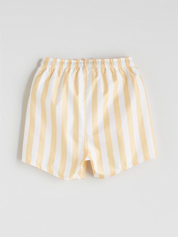 LCW Kids Yellow Striped Boys Swim Shorts