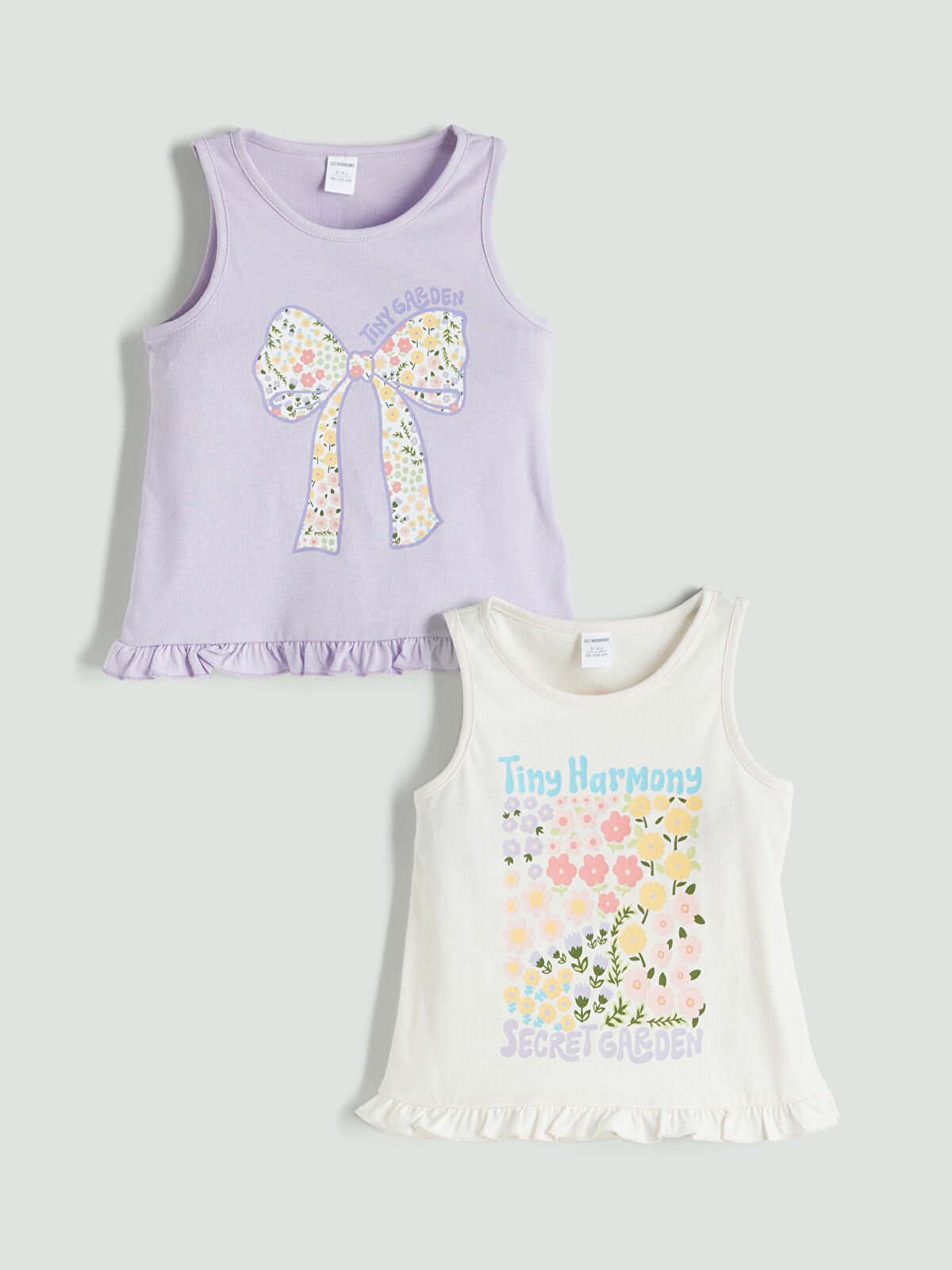 l_20251-s5p539z1-fes_a.jpg LCW Kids Cream Floral Print Sleeveless Girls' Tank Top Set