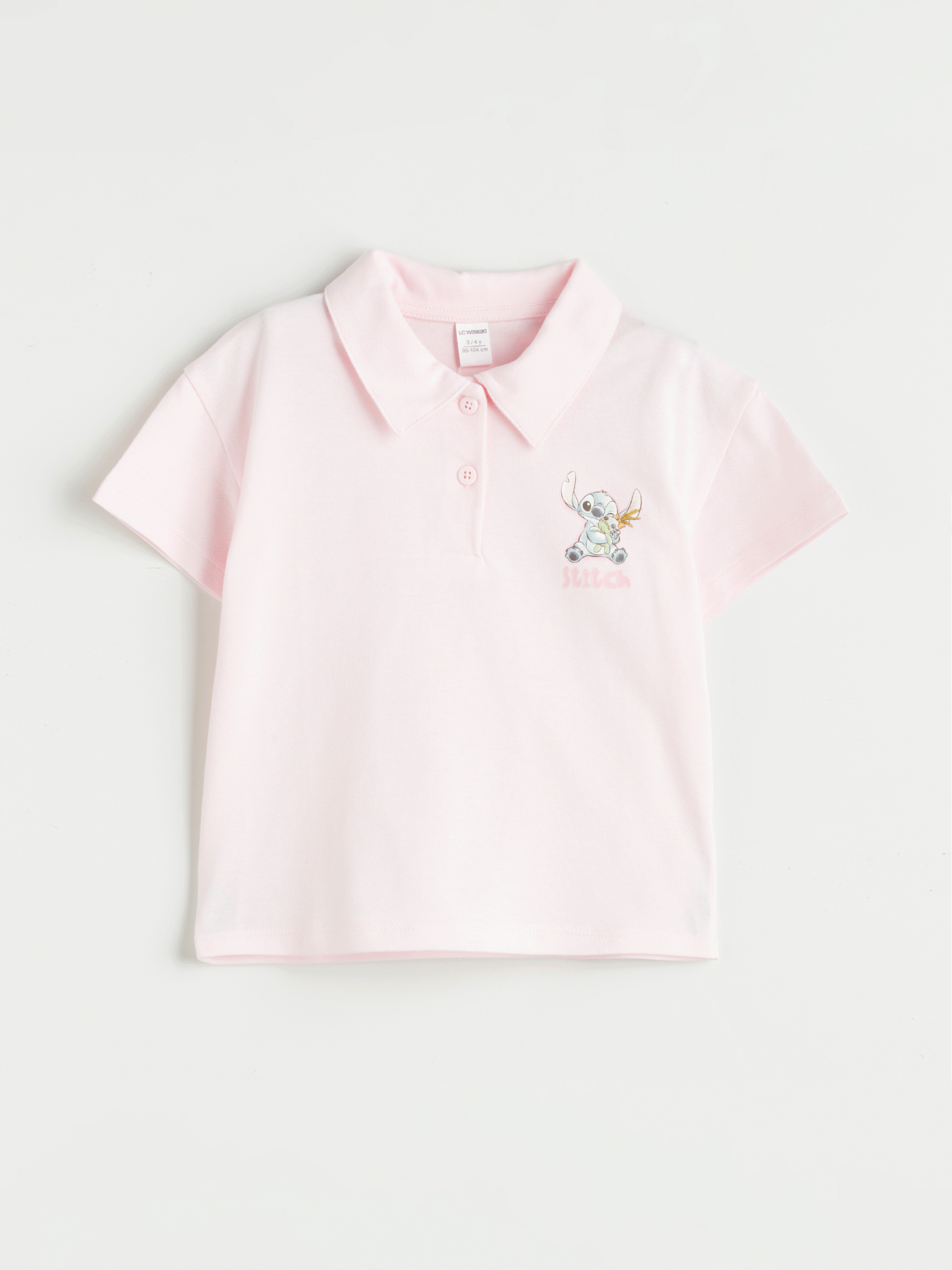 l_20251-s5pe30z1-qwn_a.gif LCW Kids Pink Polo Neck Lilo & Stitch Printed T-Shirt