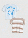 LCW Kids Blue Crew Neck Boys T-Shirt Set