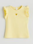 LCW Kids Yellow Embroidered Girls Blouse