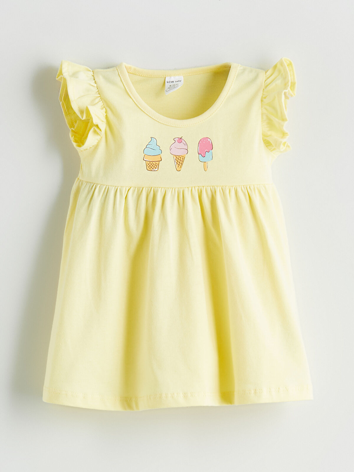 l_20251-s5ri61z1-fez_a.jpg LCW Baby Yellow Bicycle Neck Dress for Girls