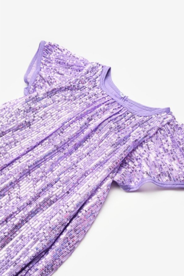 Lilac Sequin Dress for Girls