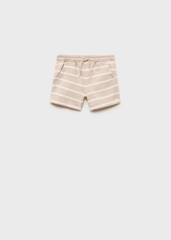 Striped Lace-Up Bermuda Shorts
