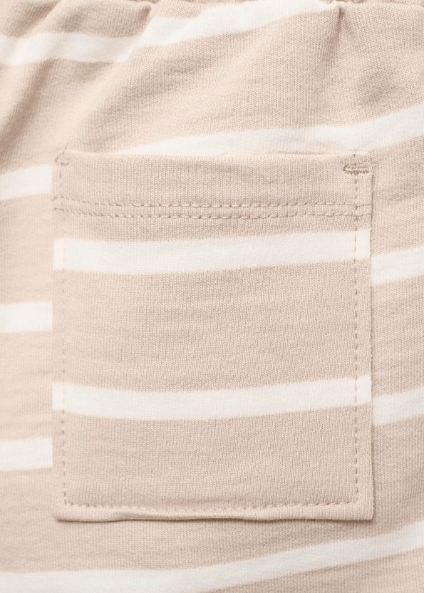 Striped Lace-Up Bermuda Shorts