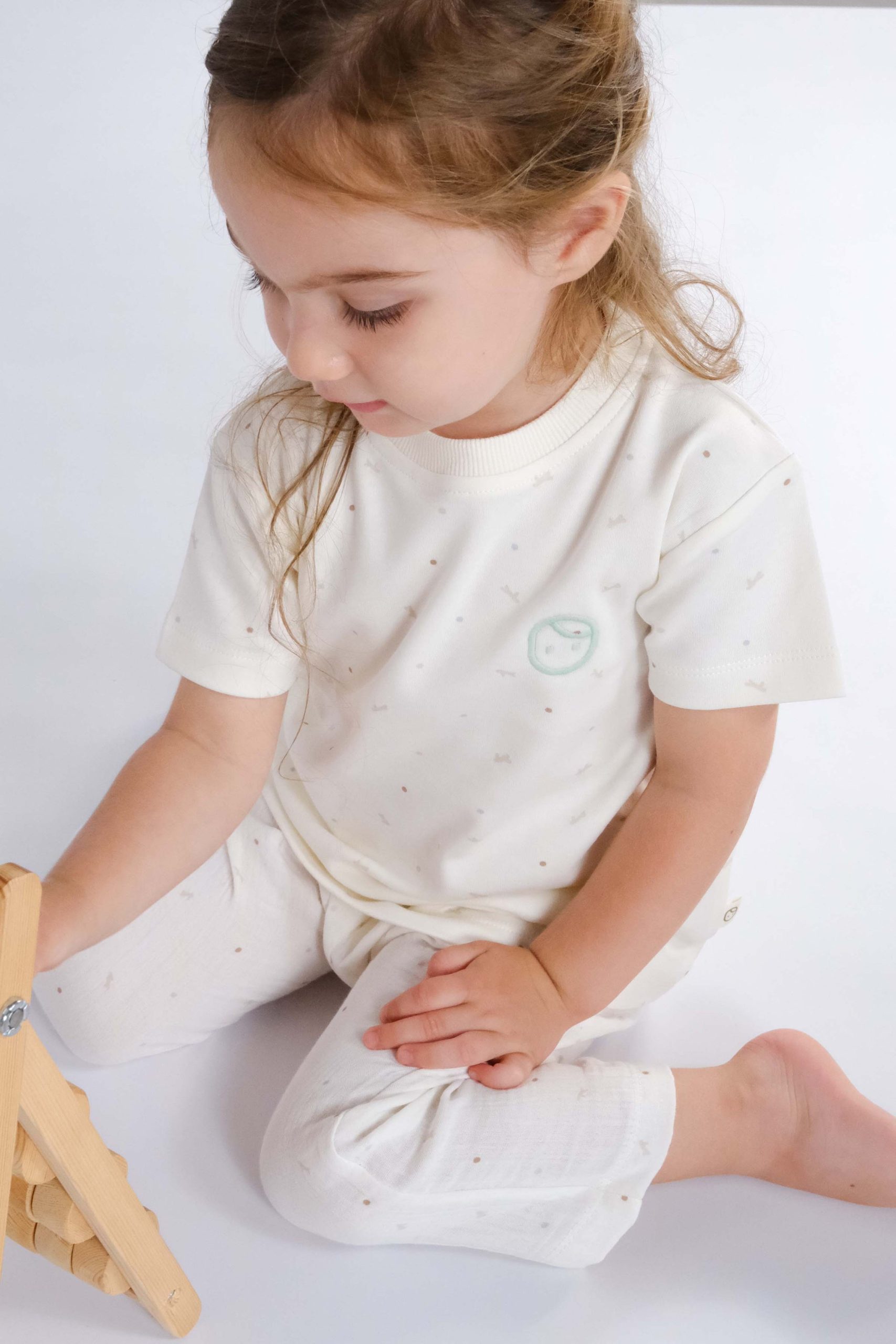 pantolon.jpg Organic Cotton Muslin Ecru Baby Pants