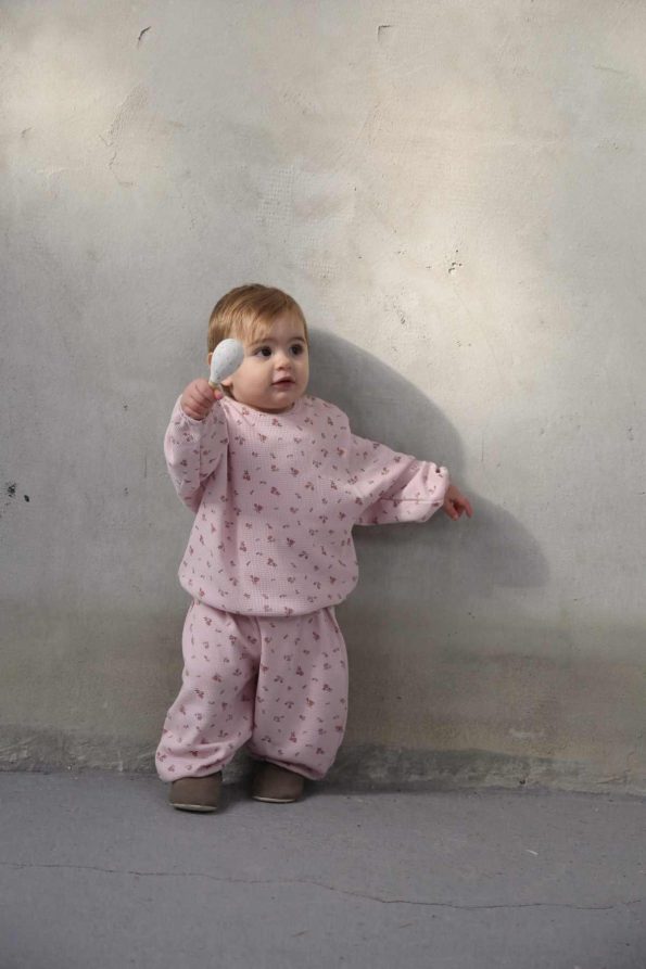 Pink Floral Printed Jumpsuit Set