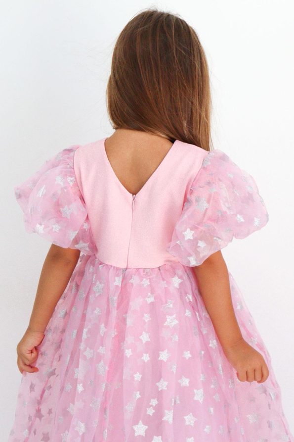 Pink Star Tulle Skirt Dress for Girls - Elsa