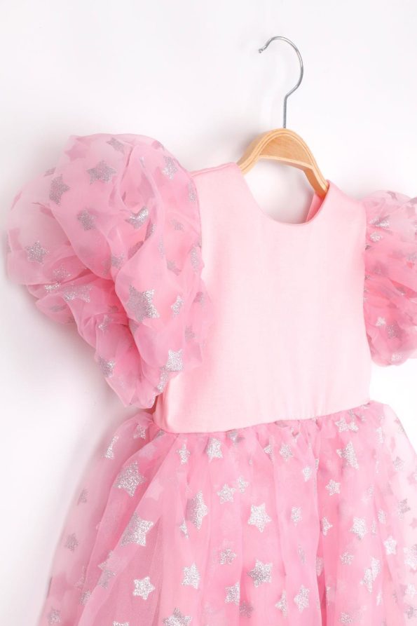 Pink Star Tulle Skirt Dress for Girls - Elsa